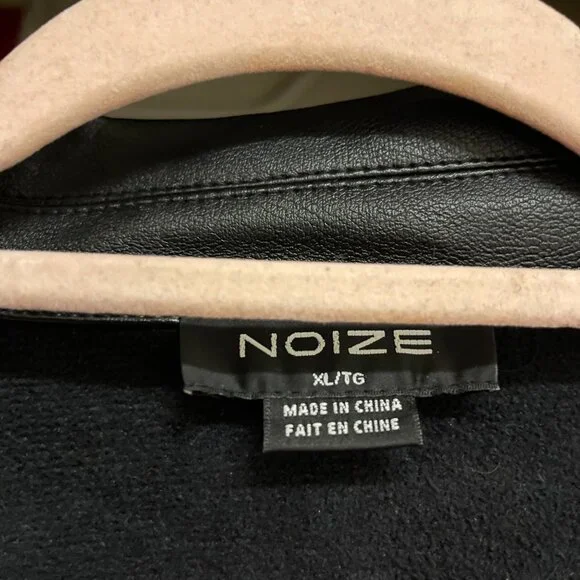 Noize Women's Black Leather Jacket - Picture 3 of 3